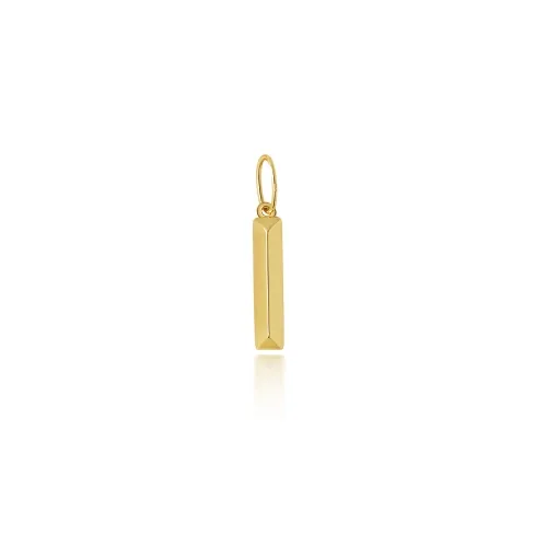9ct Yellow Gold Initial Pendant I 3.2X13.7mm